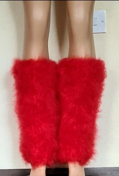 Mega Thick,Hand knit 18 strands,Mohair,Soft,Leg Warmer,Fluffy,Skin Kind,One Size