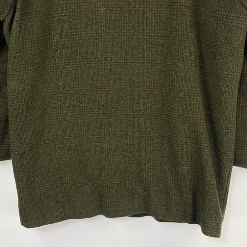 Barbour Loden Tweed Coat Mens Large Green Check Shooting Hunting Field Jacket - Picture 8 of 23