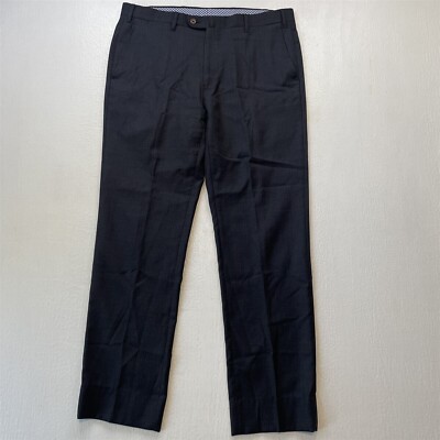 Valentini 34x30 | 50 Gray Check Cinquanta 100% Wool Mens Dress Pants