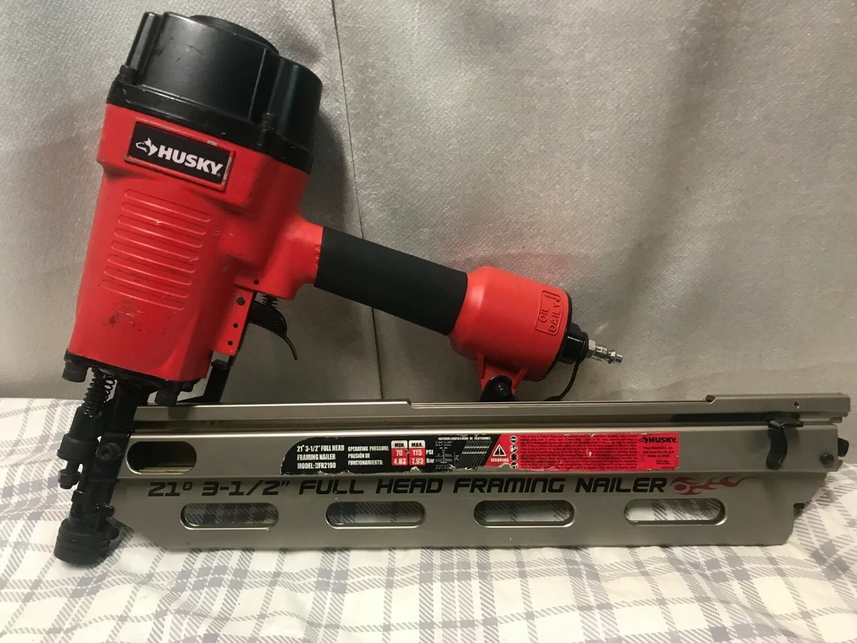 HUSKY HFR2190 21 DEGREE 3 1 2 FULL HEAD FRAMING NAILER eBay