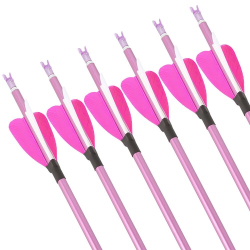 31'' Archery Pure Carbon Arrow Spine 400-1000 2'' Heart Natural Feather Shooting - Picture 8 of 13