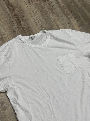 James Perse Women s Pocket Tee White Size 4 Cotton Style #MLJ3282