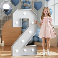 Marquee Numbers 3 Feet Tall Big Light Up Numbers 2nd 21st 26th Birthday Decor...