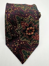 Karl Lagerfeld Mens 100 Silk Necktie Italy Geometric Multicolor W:3.5" L:56"