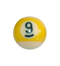 2 x Small (2cm) Yellow 9-ball No.9 Pool Ball Fridge Magnets NEW
