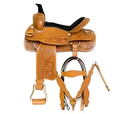 Western Barrel Leather Horse Saddle: Western Saddle, Premium Leather Saddle