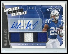 2019 Panini #TTT-MM Marlon Mack Tools of the Trade Materials Triple Autos #/99