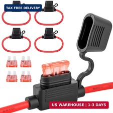 10 AWG Inline Fuse Holder 40A 4-Pack - ATC Fuse Holder for 12V Car Truck Marin