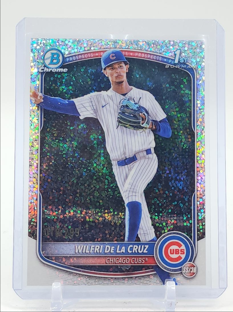 WILFRI DE LA CRUZ 2025 BOWMAN CHROME 1ST SPECKLE REFRACTOR /299 Q4920