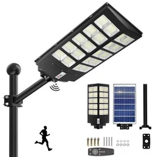 Outdoor Commercial 800W LED Solar Street Light IP67 Road Lamp 30000MAH Battery