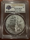 2017 American Silver Eagle MS70 PCGS First Strike .999 Silver 1 oz  225 Label
