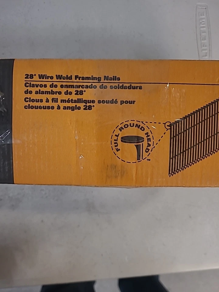 BOSTITCH 2 3/8" x .120" S8D CLAVOS PARA ENMARCAR Alambre Soldadura 28° Tira en ángulo Cantidad 2000 Foto 3 de 3