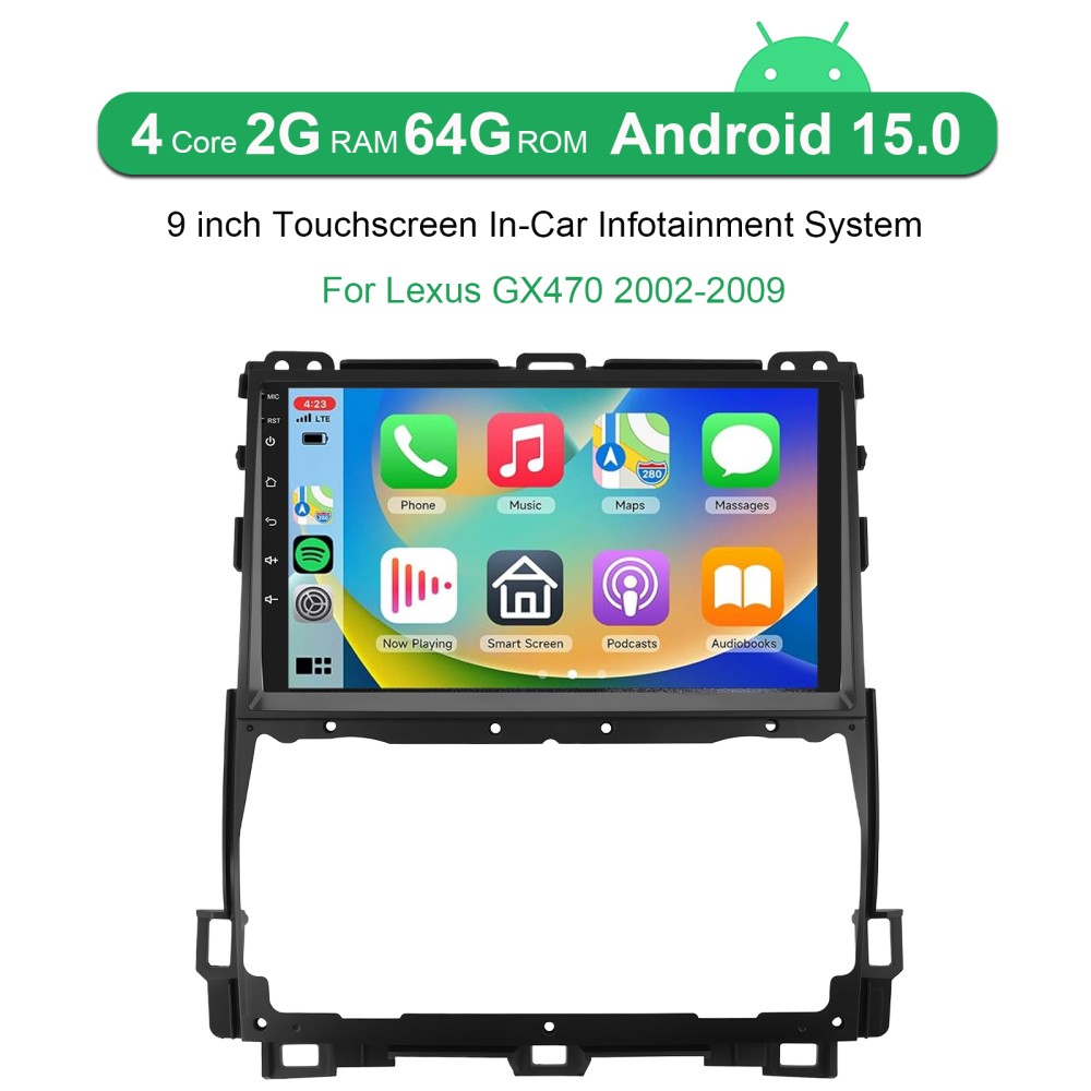Apple Carplay Car Radio For Lexus GX470 2002-2009 GPS NAV WIFI 2+