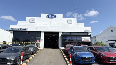 PHOTO  ART DECO CAR WORKSHOP. HAYNES FORD  MAIDSTONE  HAYNES CAN TRACE ITS ORIGI