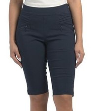 NWT GG Blue NAVY BLUE FABULOUS FIT KNEE CAPRIS BERMUDA SHORTS 4 6 8 10 12 14