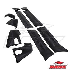 GLOSS BLACK 6PC BODY CLADDING TRIM KIT FOR LAND ROVER DEFENDER 110 130 L663 20+