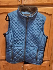 NWOT. Deep Teal Blue Quilted Sporty Vest By Andrew Marc Sz XLg
