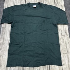 Vtg 90s Old Navy Men's M Green T-Shirt Blank Pocket Single Stitch Made in USA