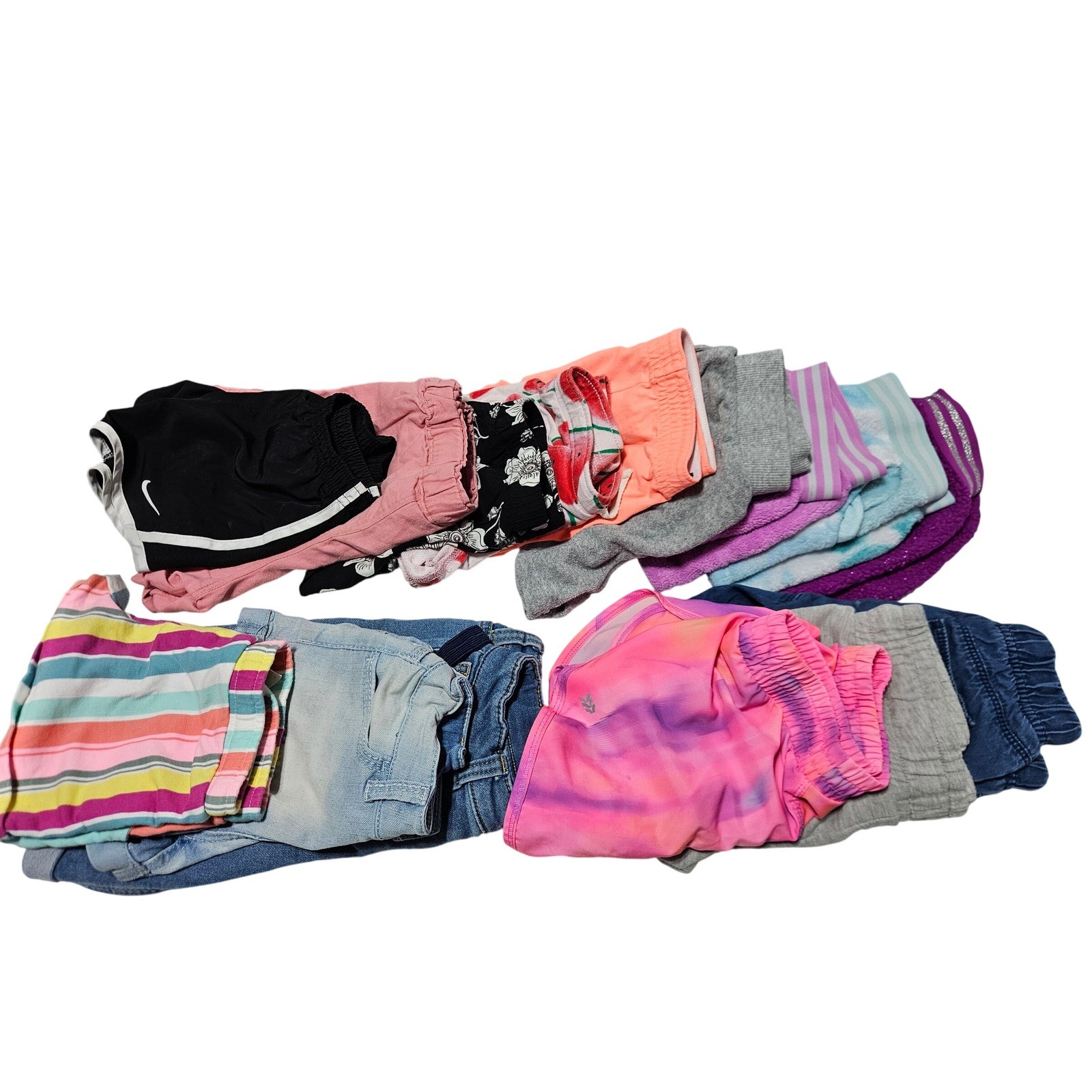 Shorts Lot 15 Mixed Brand Girls Size 6/6X Multicolor Athletic Denim Casual Sleep-image