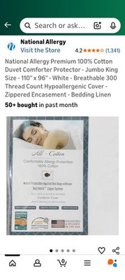 National Allergy Duvet Protector Full/Queen