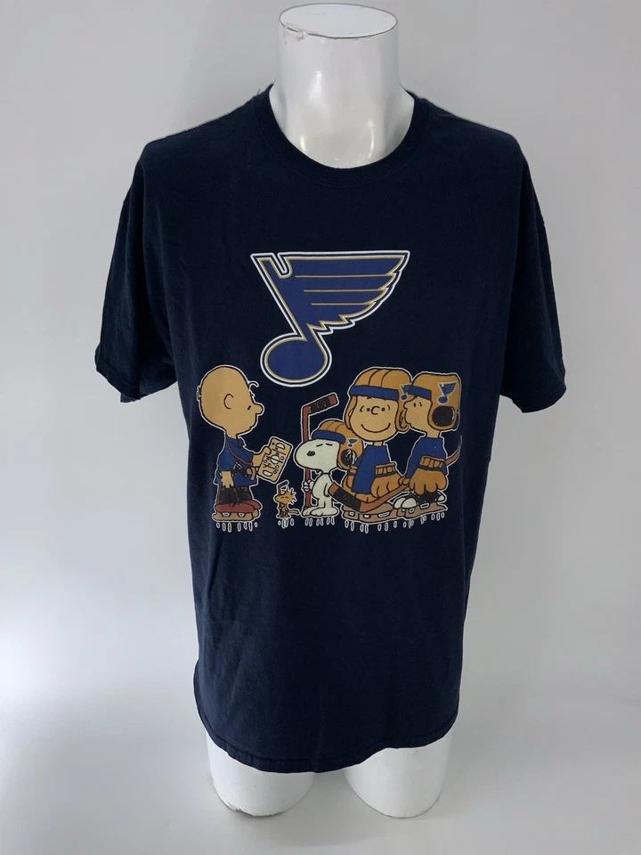 Camiseta St. Louis Blues Charlie Marrón Gráfico Para Hombre XL Azul Algodón YGI W5-124 Foto 2 de 4