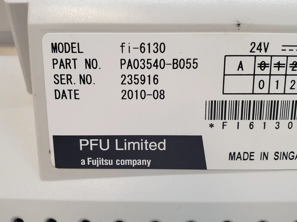 Fujitsu fi-6130 Color Duplex Document Scanner No AC Adapter TESTED GOOD no Trays - Image 3 of 4