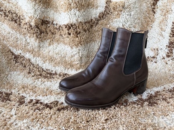 Women Bensons Boots Brown Leather 37.5