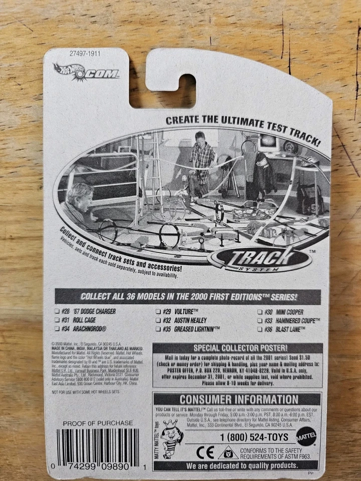 Hot Wheels Blast Lane, Orange; 2000 First Editions Series 36/36, Collector # 096 - Image 4 of 4