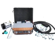 AC Air Conditioning Kit Plain Compressor 17 x 19 Condenser Hoses Wood Grain A/C