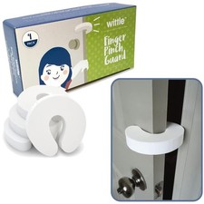White Baby Proofing Door Stopper - 4 Piece Soft Foam Finger Protectors
