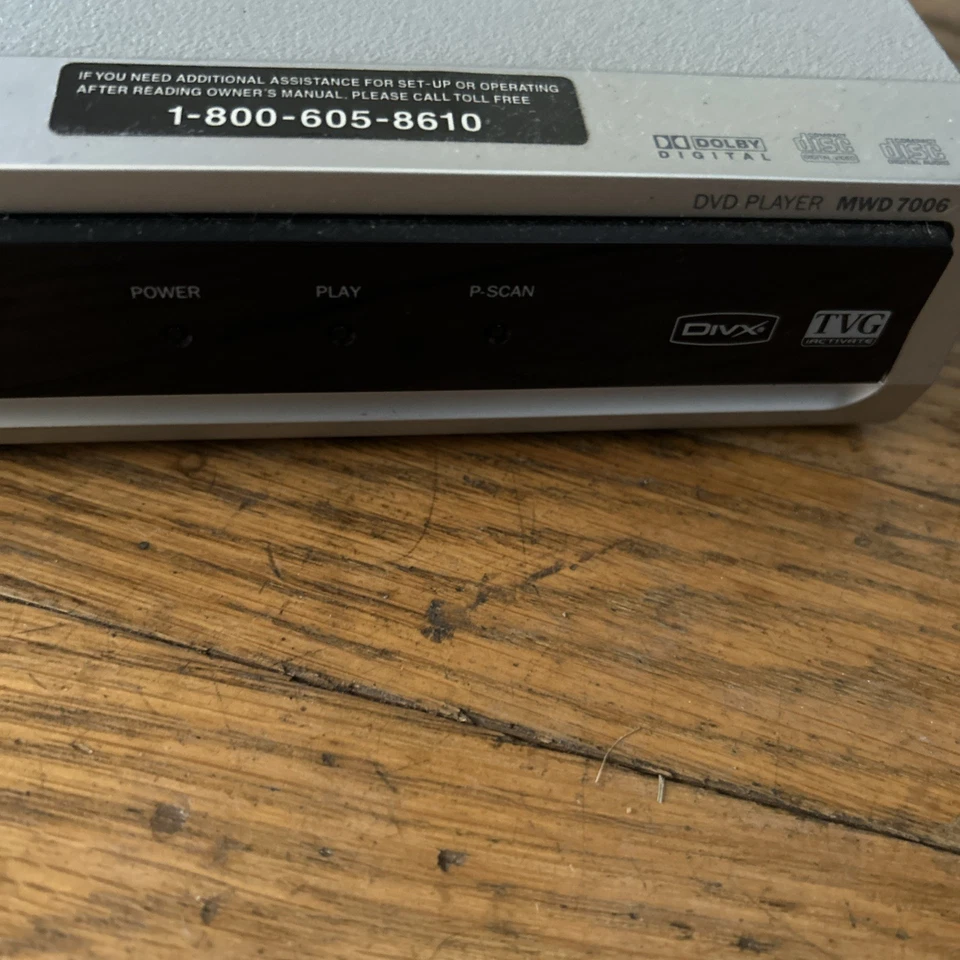 Reproductor de DVD Magnavox MWD7006 escaneo progresivo plateado sin control remoto Foto 4 de 4