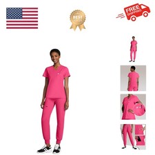 Scrubs for Women Set Nurse Suit - V-Neck Medical Top  Stretch Jogger Pants f...