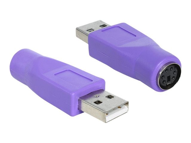 Delock 65461 USB-A PS/2 Viola Adapter PS/2 female > USB-A male