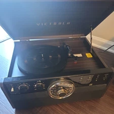 Victrola Signature Bluetooth, FM, CD, Cassette 7-in-1 Turntable 