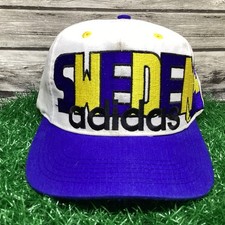 Vintage Sweden Snapback Hat Cap Multicolor Adidas FIFA World Cup Football 90s