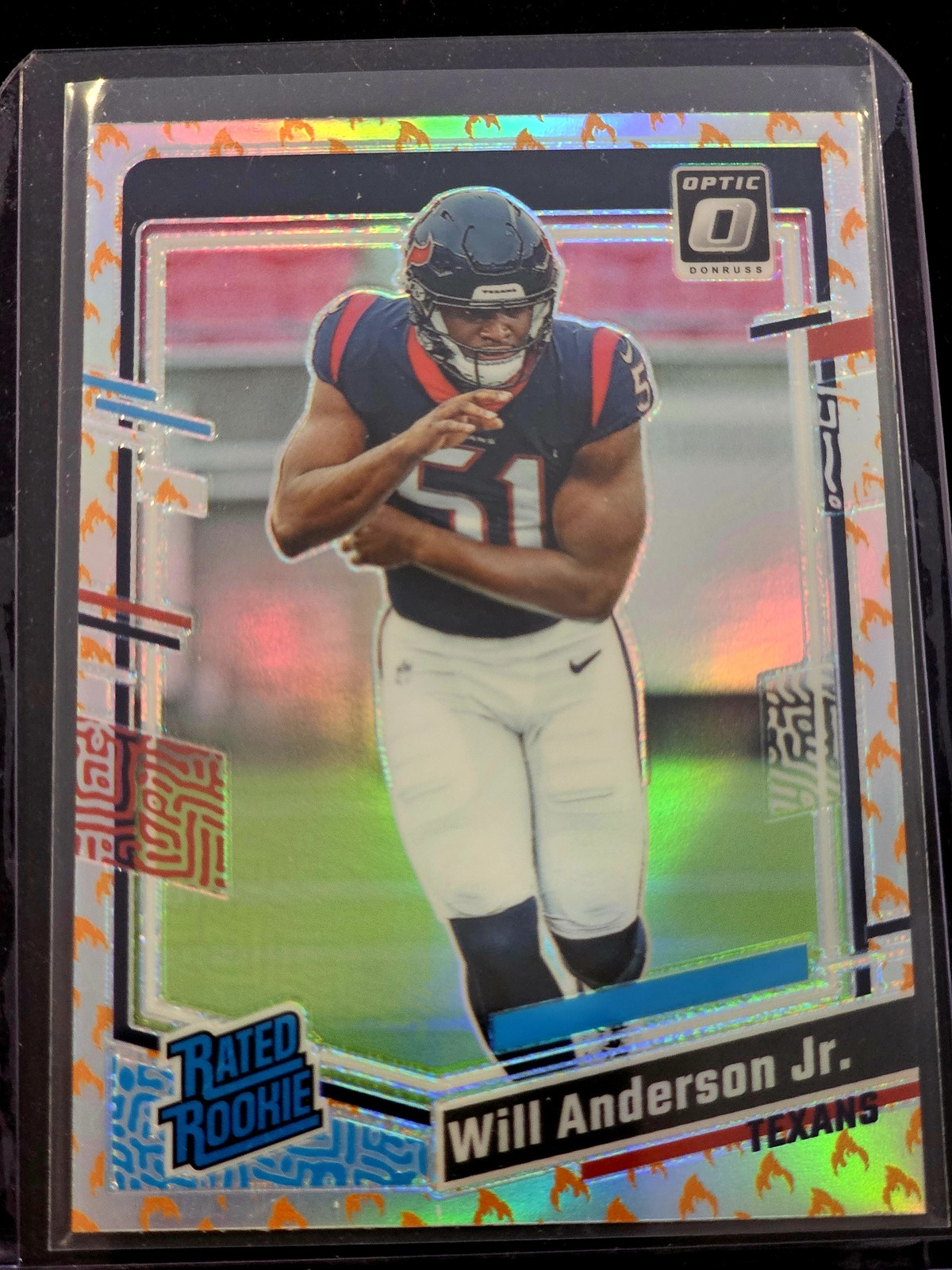 2023 Panini Donruss Optic - Rated Rookie Will Anderson #246 Fire Prizm (RC)