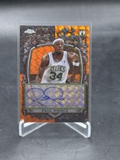 2025 Topps Chrome Paul Pierce Signature Style Orange Refractor 25/25 Auto 1/1