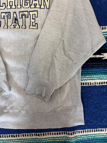 Vtg Michigan State Spartans Sweatshirt Mens X-Large NCAA Reverse Weave Pullover - Picture 15 of 18