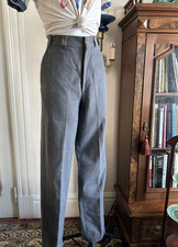 Vintage 1950s 60s Levis Women's Trousers Grey Workwear Pants 26x30