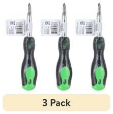 New (3 pack) 6 in 1 Screwdriver, Phillips, Slotted, and Nut Driver Set TS90511A