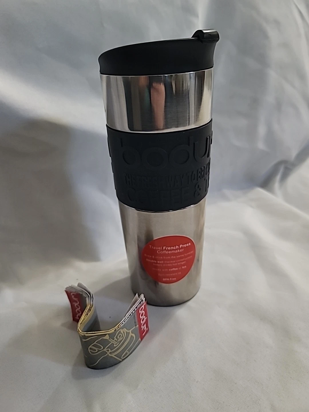 BODUM Travel French Press Coffee Tea Cup Tumbler 15 oz. New No Box 11057-01BUS
Opens in a new wind