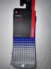   NWT Lululemon Power Stride Crew Sock Size: Large 9.5 - 12