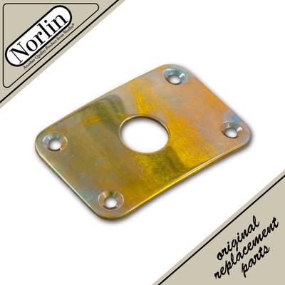 Norlin Vintage RAW Brass Input Jack Plate for Gibson  Explorer  Guitars