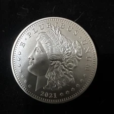 2021 Morgan Liberty Silver Plated Metal “commemorative” Coin