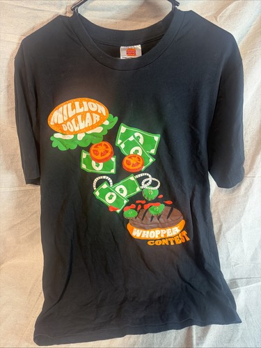 VTG Burger King " Million Dollar Whopper Contest" T-Shirt Size L