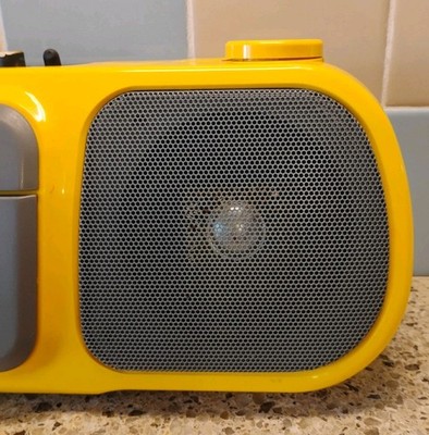 Vtg 1990s Sony Cfm-104 Yellow Cassette Tape Player Stereo Boombox