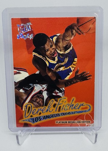 Derek Fisher #P-202 1996 Ultra Platinum Medallion card