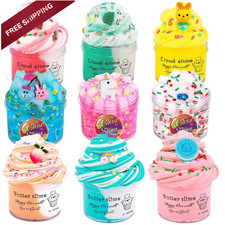 9 Pack Slime Kit Box Including Butter Clear Cloud 16.1 cm x 4.6 x 17.7