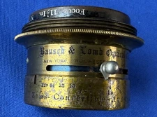 Bausch & Lomb Zeiss Convertible-Anastigmat Lens, 1 element, F-12.5  9 " & 12.5 "