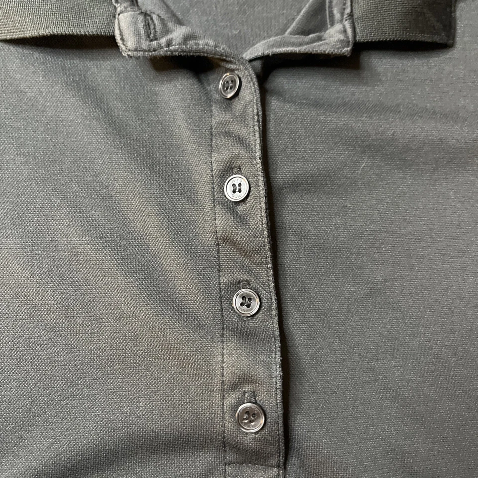 Camisa de golfe Ping feminina tamanho 6 cinza carvão colarinho de botão manga curta pulôver - Imagem 3 de 4